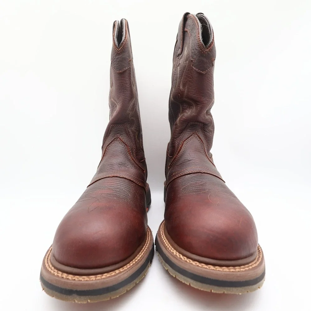 Double-H Modern Roper Work Boots Mens 12 D Brown Leather Composite Toe NIB